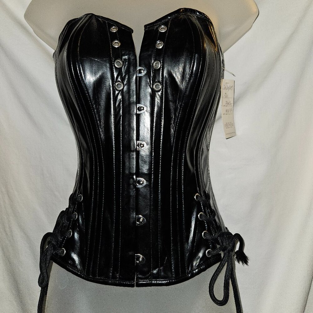 NWT M Babylon Vintage tight lacing PVC Fetish Corset 26"